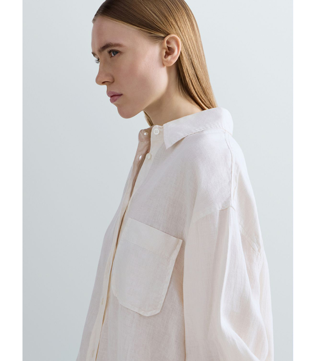 リネンオーバーサイズシャツ 詳細画像 ホワイト 6